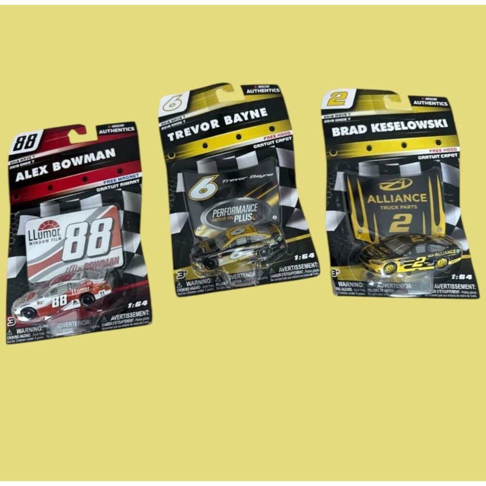 NASCAR Authentics 1:64 Set  Bowman 88  Bayne 6  Keselowski 2